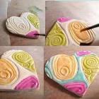 Clay Hearts with spirals