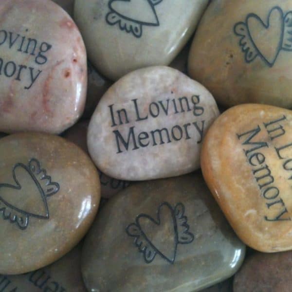 Memory Stones for Funeral. Memorial Favor, Gift for Life Celebration